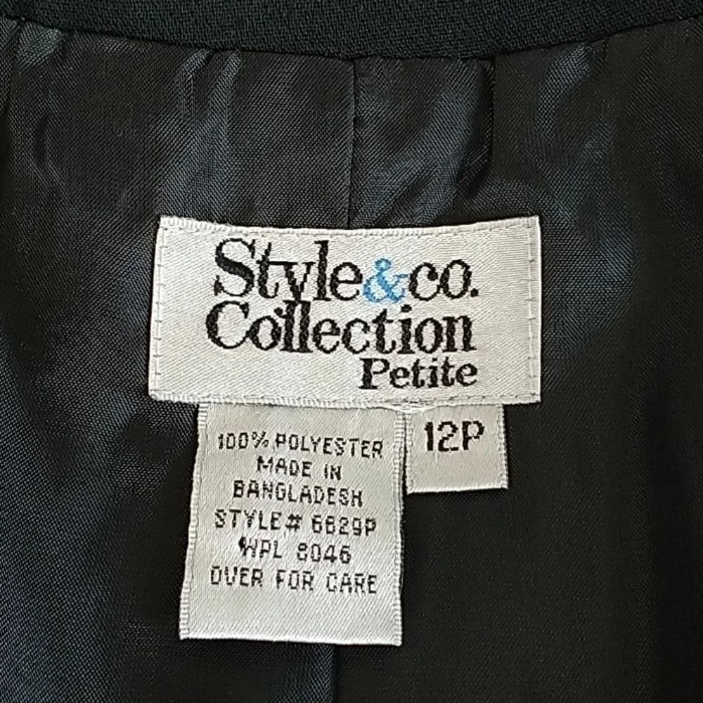 Style & Co. Black Classic Blazer 12P - Picture 6 of 8